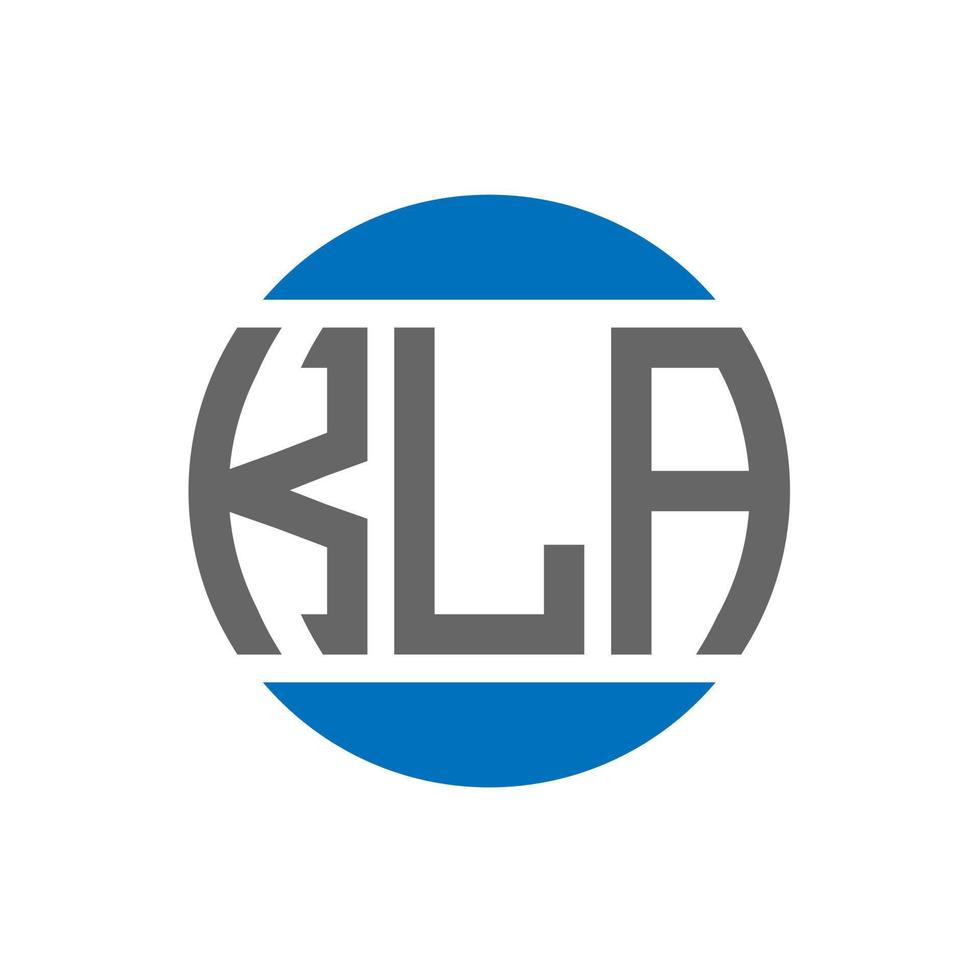 kla-Brief-Logo-Design auf weißem Hintergrund. kla kreative initialen kreis logo konzept. kla Briefgestaltung. vektor