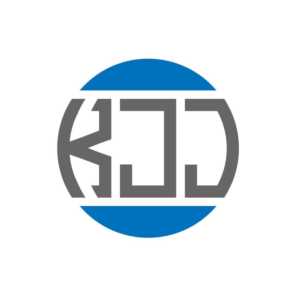 kjj brev logotyp design på vit bakgrund. kjj kreativ initialer cirkel logotyp begrepp. kjj brev design. vektor