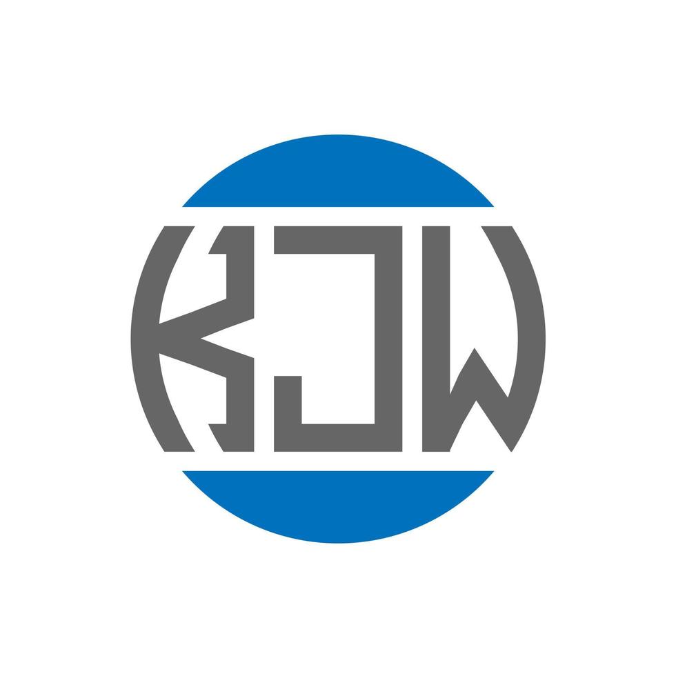 kjw brev logotyp design på vit bakgrund. kjw kreativ initialer cirkel logotyp begrepp. kjw brev design. vektor