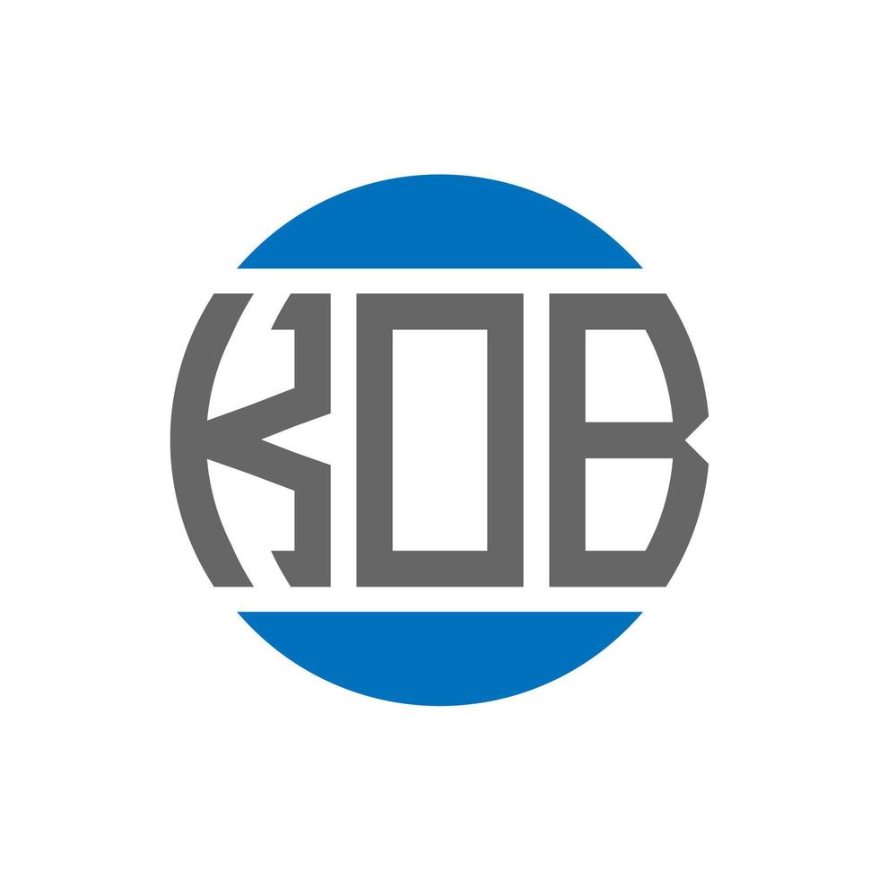 kob brev logotyp design på vit bakgrund. kob kreativ initialer cirkel logotyp begrepp. kob brev design. vektor