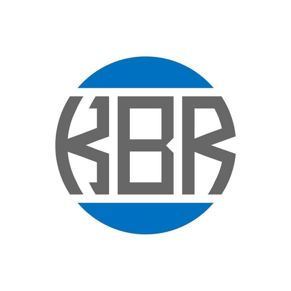 kbr brev logotyp design på vit bakgrund. kbr kreativ initialer cirkel logotyp begrepp. kbr brev design. vektor