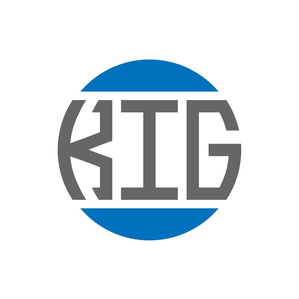 Kig-Brief-Logo-Design auf weißem Hintergrund. Kig kreative Initialen Kreis Logo-Konzept. Kig-Buchstaben-Design. vektor