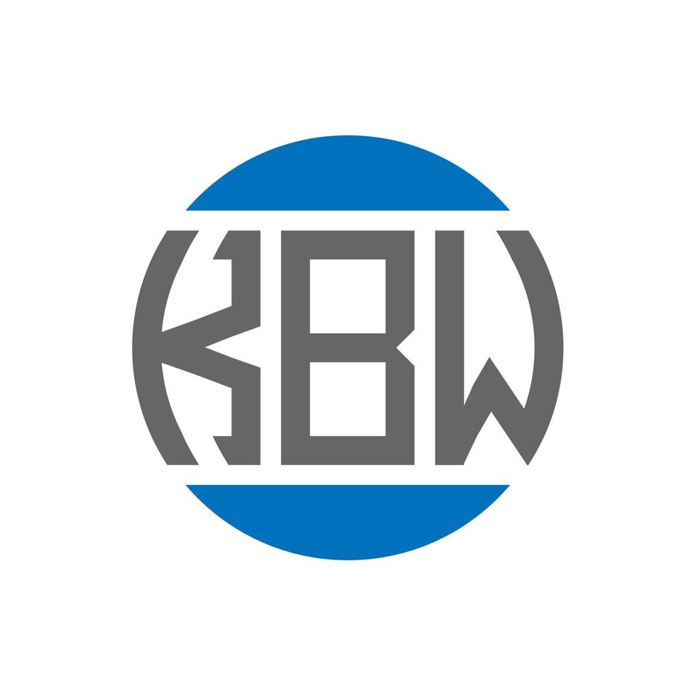 kbw-Brief-Logo-Design auf weißem Hintergrund. kbw kreative Initialen Kreis Logo-Konzept. kbw Briefgestaltung. vektor