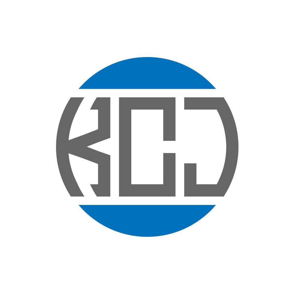 kcj-Buchstaben-Logo-Design auf weißem Hintergrund. kcj kreative initialen kreis logokonzept. kcj Briefgestaltung. vektor