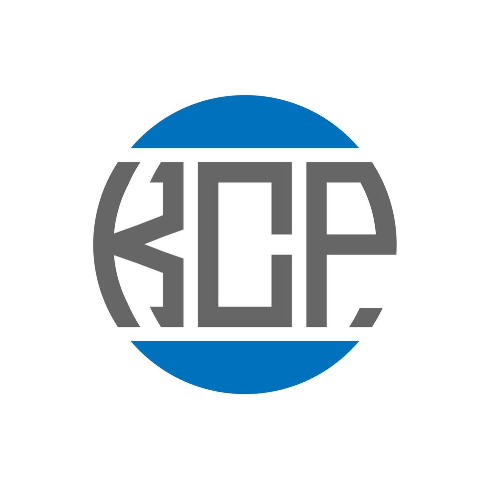 kcp-Brief-Logo-Design auf weißem Hintergrund. kcp creative initials circle logo-konzept. kcp Briefgestaltung. vektor