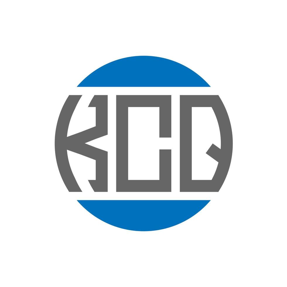 kcq brev logotyp design på vit bakgrund. kcq kreativ initialer cirkel logotyp begrepp. kcq brev design. vektor