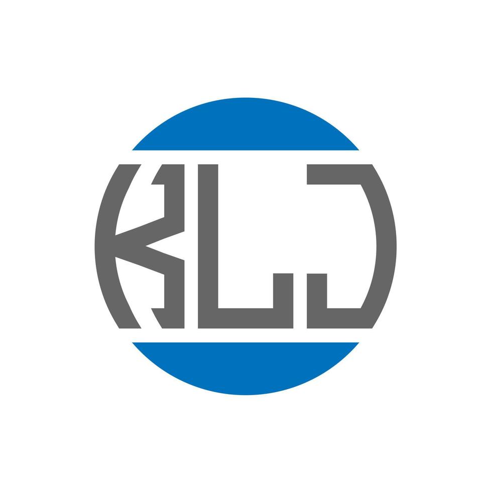 klj-Buchstaben-Logo-Design auf weißem Hintergrund. klj kreative initialen kreis logokonzept. klj Briefgestaltung. vektor