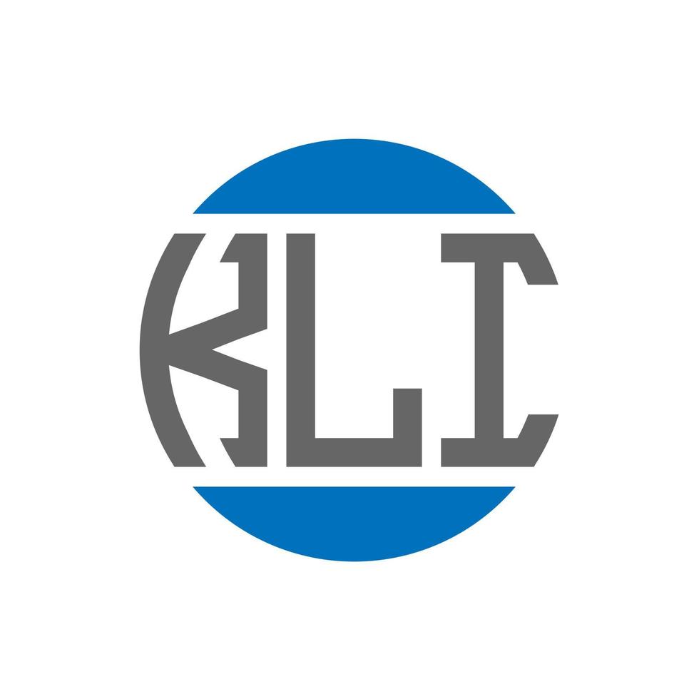 Kli-Brief-Logo-Design auf weißem Hintergrund. kli kreative initialen kreis logokonzept. kli Briefgestaltung. vektor