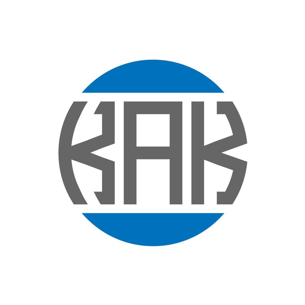 kak brev logotyp design på vit bakgrund. kak kreativ initialer cirkel logotyp begrepp. kak brev design. vektor