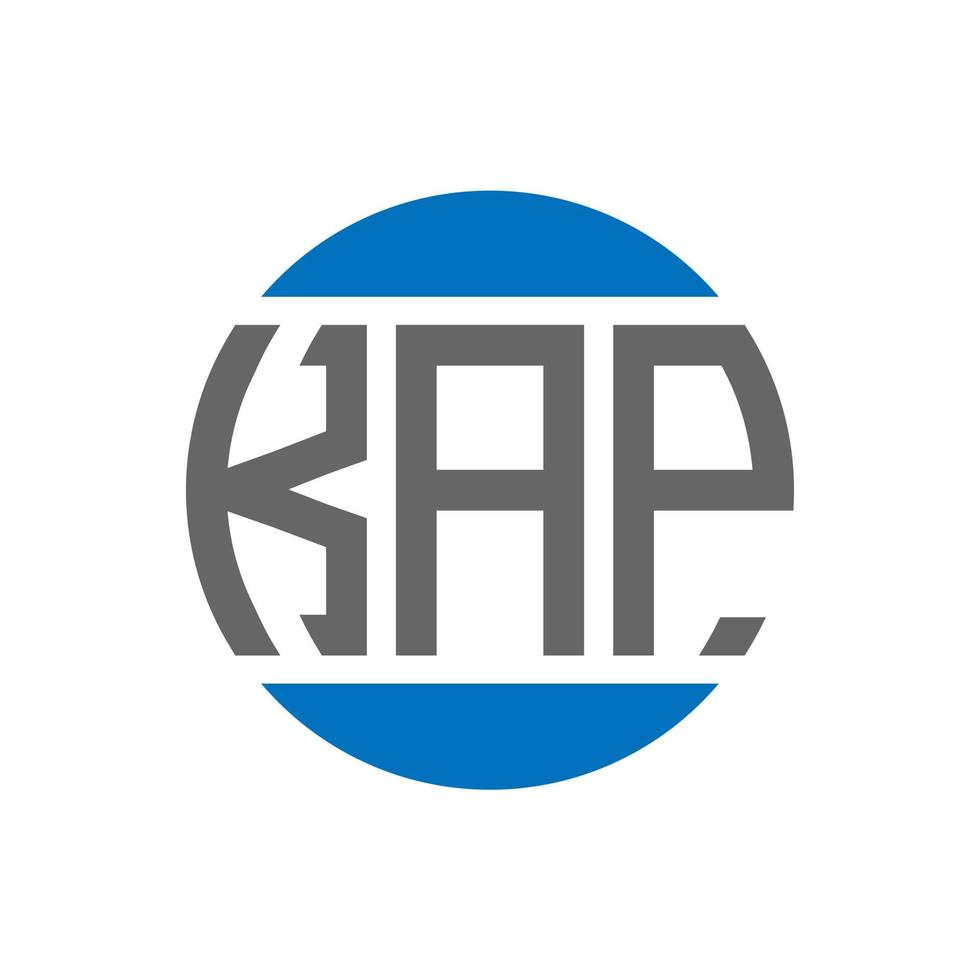 kap-Brief-Logo-Design auf weißem Hintergrund. kap kreative initialen kreis logokonzept. kap Briefgestaltung. vektor