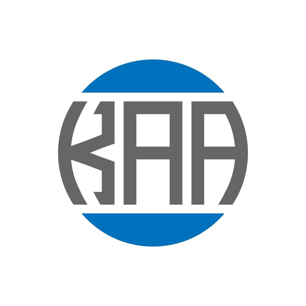 kaa-Buchstaben-Logo-Design auf weißem Hintergrund. kaa kreative initialen kreis logokonzept. kaa Briefgestaltung. vektor