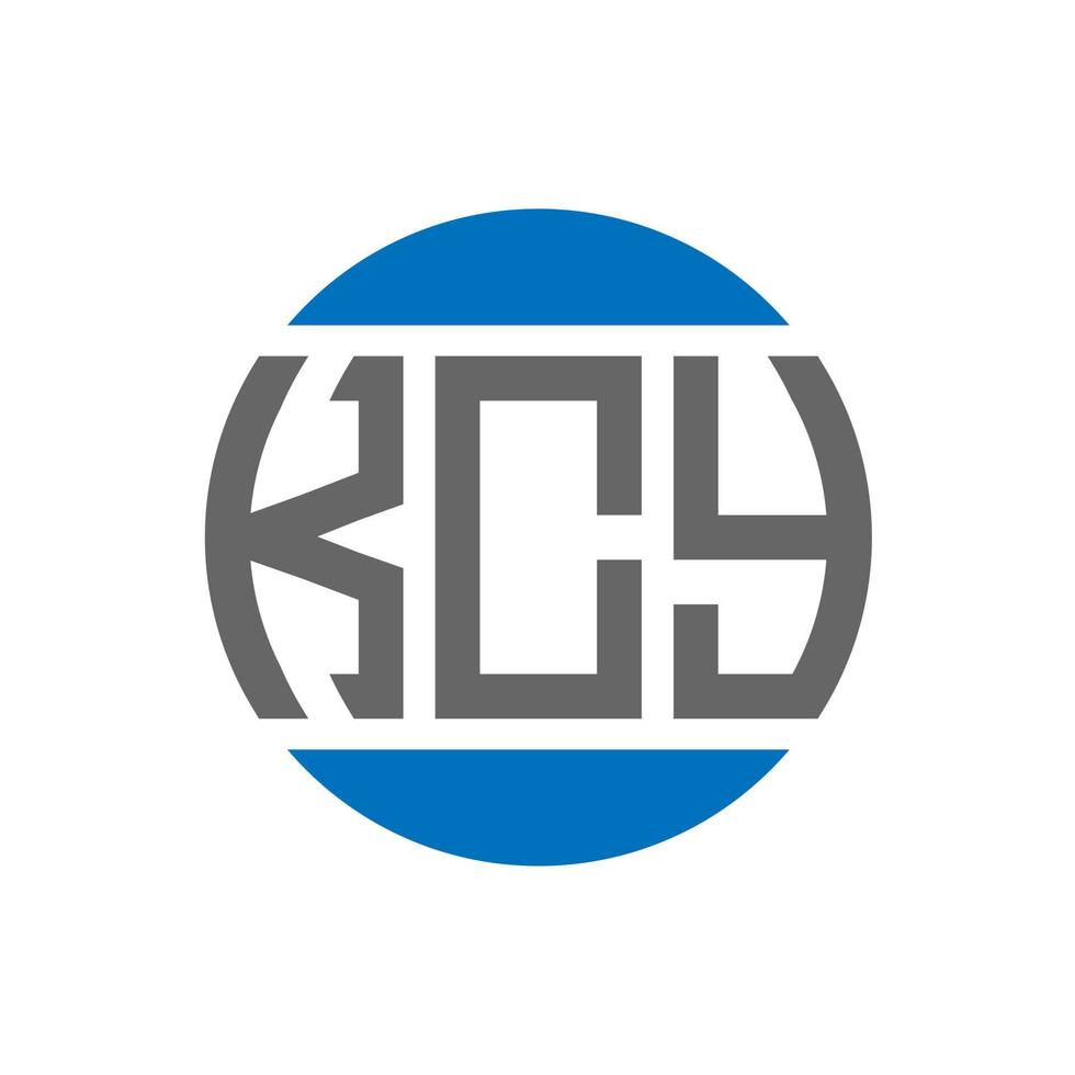 kcy-Buchstaben-Logo-Design auf weißem Hintergrund. kcy kreative initialen kreis logokonzept. kcy Briefdesign. vektor