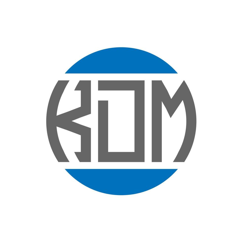 kdm-Brief-Logo-Design auf weißem Hintergrund. kdm creative initials circle logo-konzept. kdm Briefgestaltung. vektor