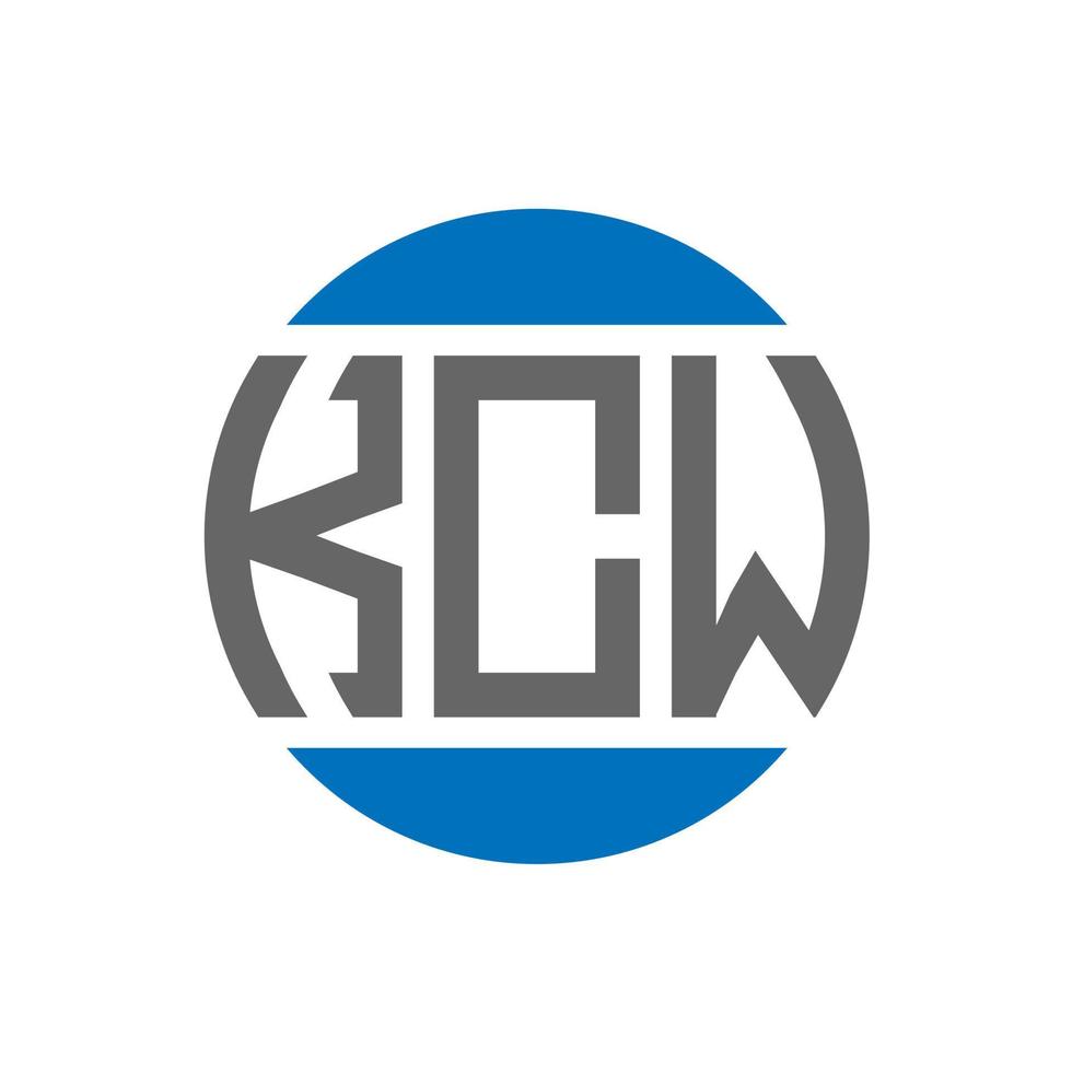 kcw brev logotyp design på vit bakgrund. kcw kreativ initialer cirkel logotyp begrepp. kcw brev design. vektor