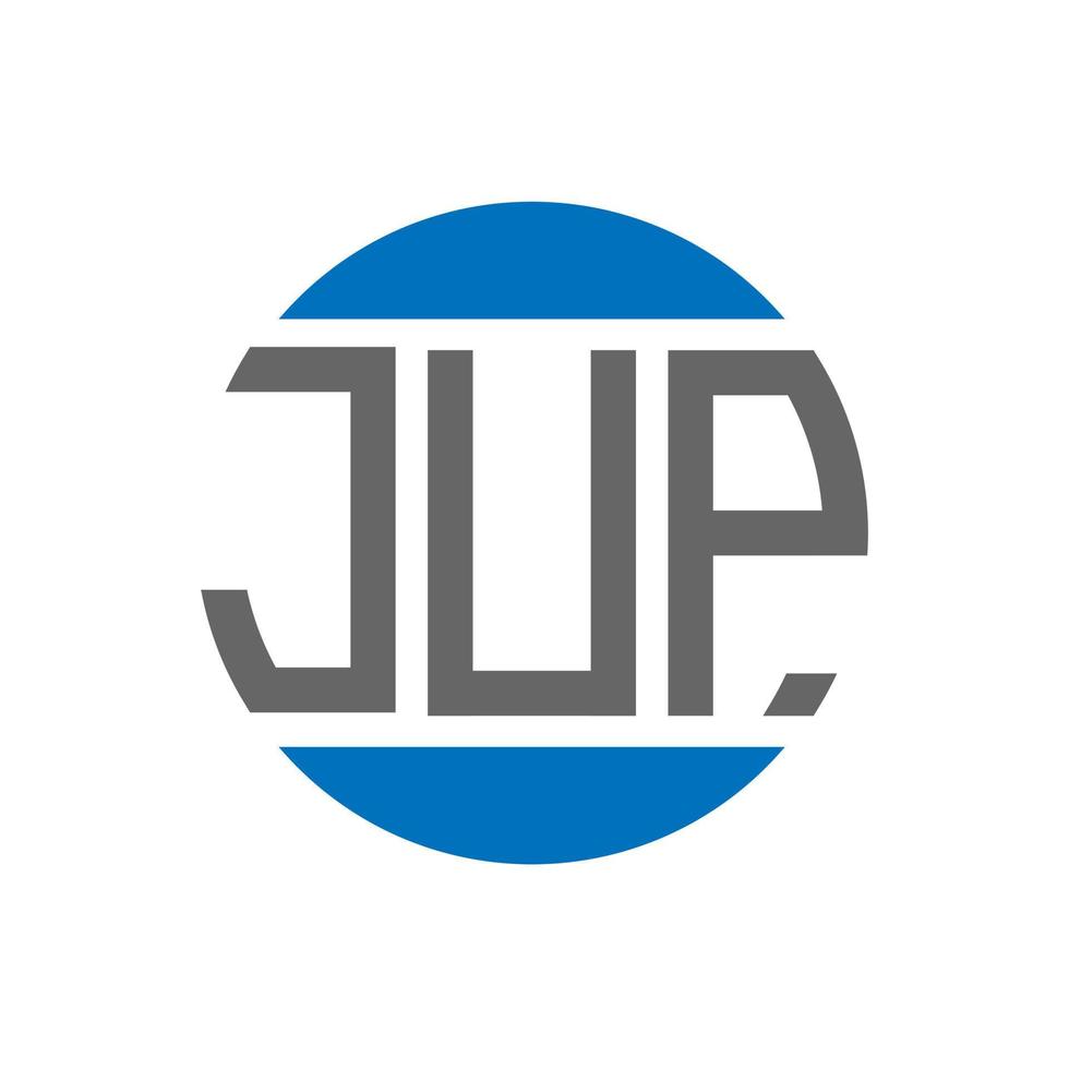 JUP-Brief-Logo-Design auf weißem Hintergrund. jup kreative initialen kreis logokonzept. jup Briefgestaltung. vektor