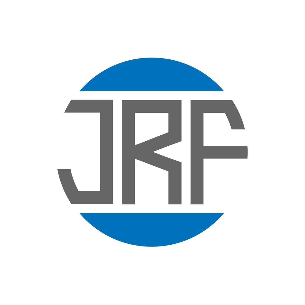 JRF-Brief-Logo-Design auf weißem Hintergrund. jrf creative initials circle logo-konzept. jrf Briefgestaltung. vektor