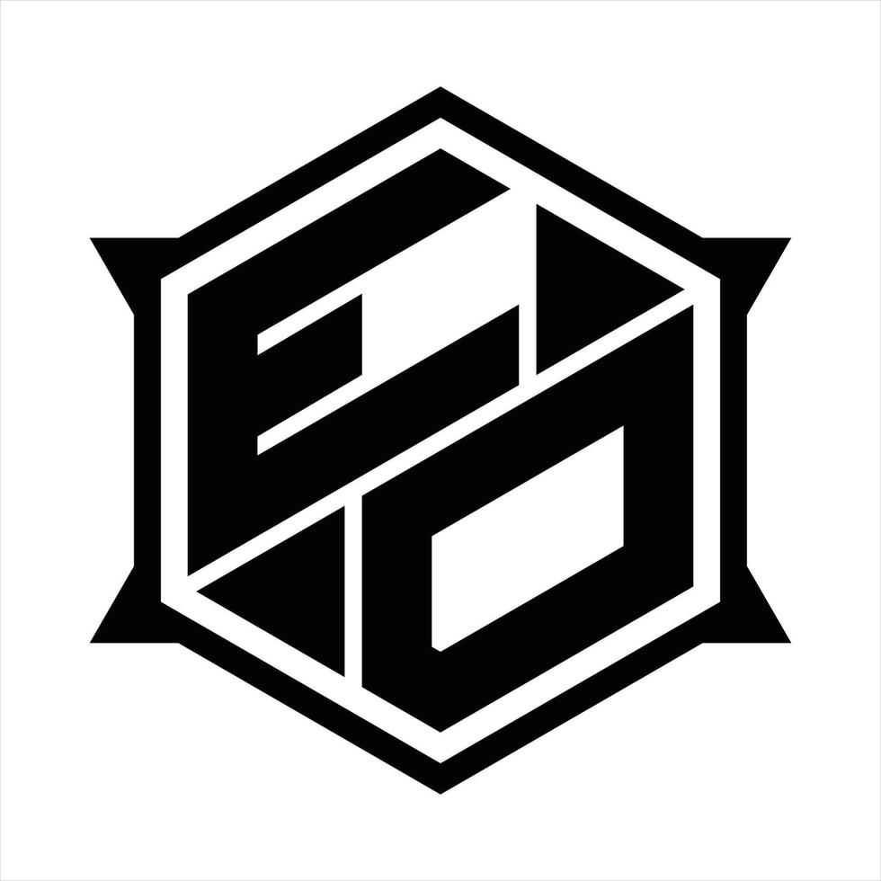eo logotyp monogram design mall vektor