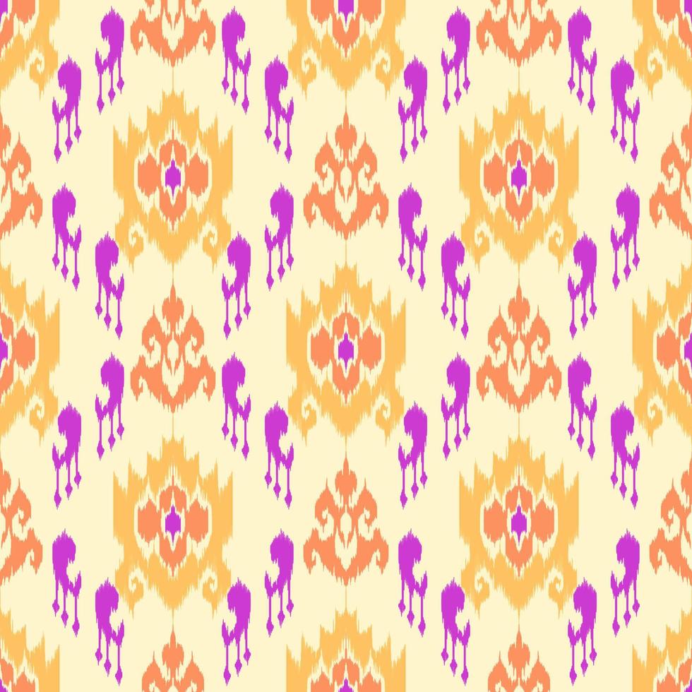 ikat etnisk sömlös mönster dekoration design. aztec tyg matta boho mandalas textil- tapet. stam- inföding motiv ornament afrikansk amerikan folk traditionell broderi vektor