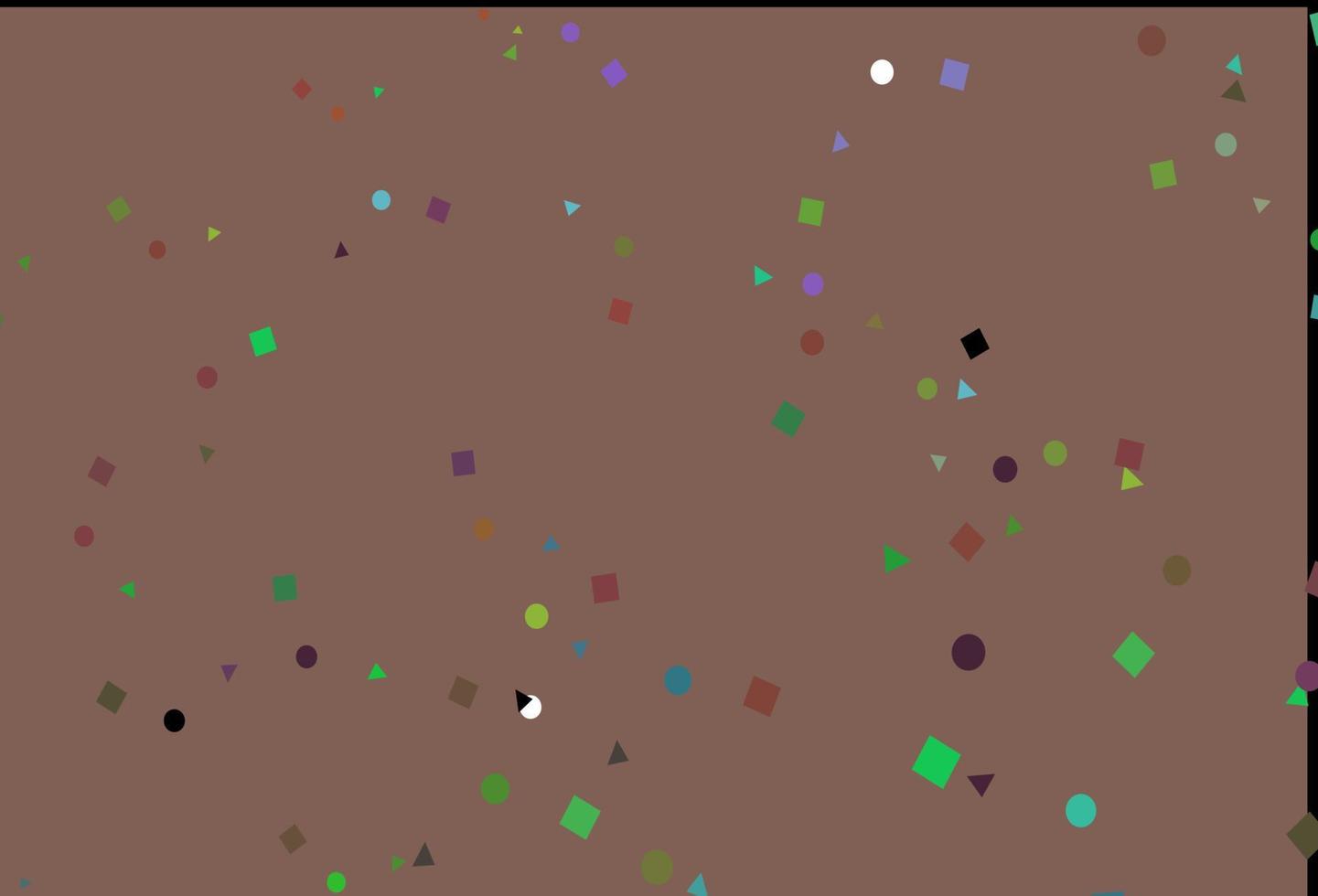 helle mehrfarbige, regenbogenfarbene Vektortextur im Poly-Stil mit Kreisen, Würfeln. vektor