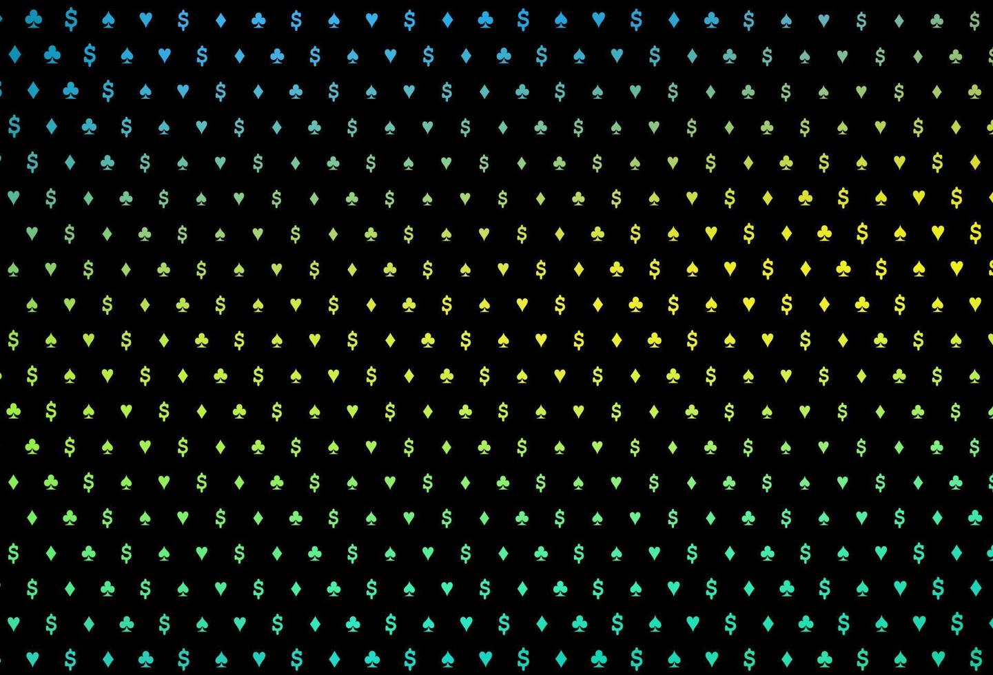 dunkelblauer, gelber Vektorhintergrund mit Kartenzeichen. vektor