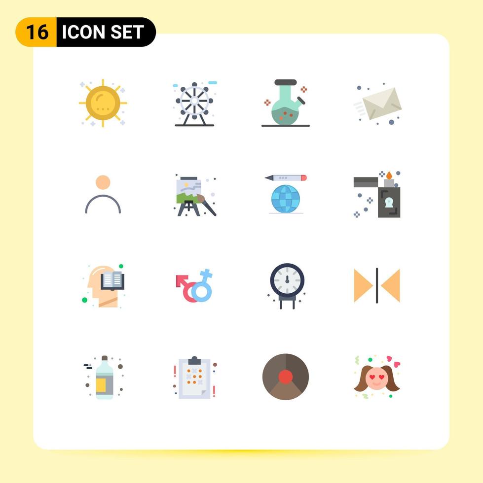 16 universell platt färger uppsättning för webb och mobil tillämpningar profil personlig demo flaska webb post redigerbar packa av kreativ vektor design element