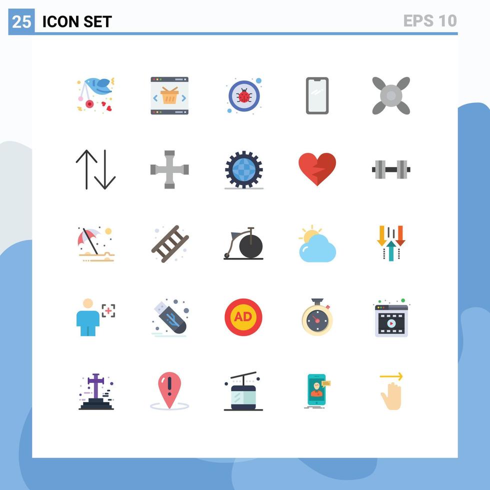 piktogram uppsättning av 25 enkel platt färger av huawei smart telefon handla telefon reparera redigerbar vektor design element
