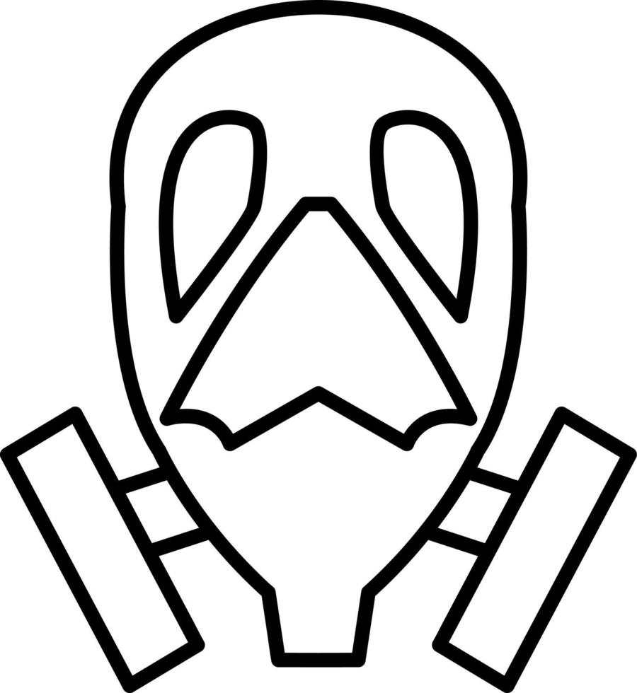 Symbol für die Linie der Sauerstoffmaske vektor