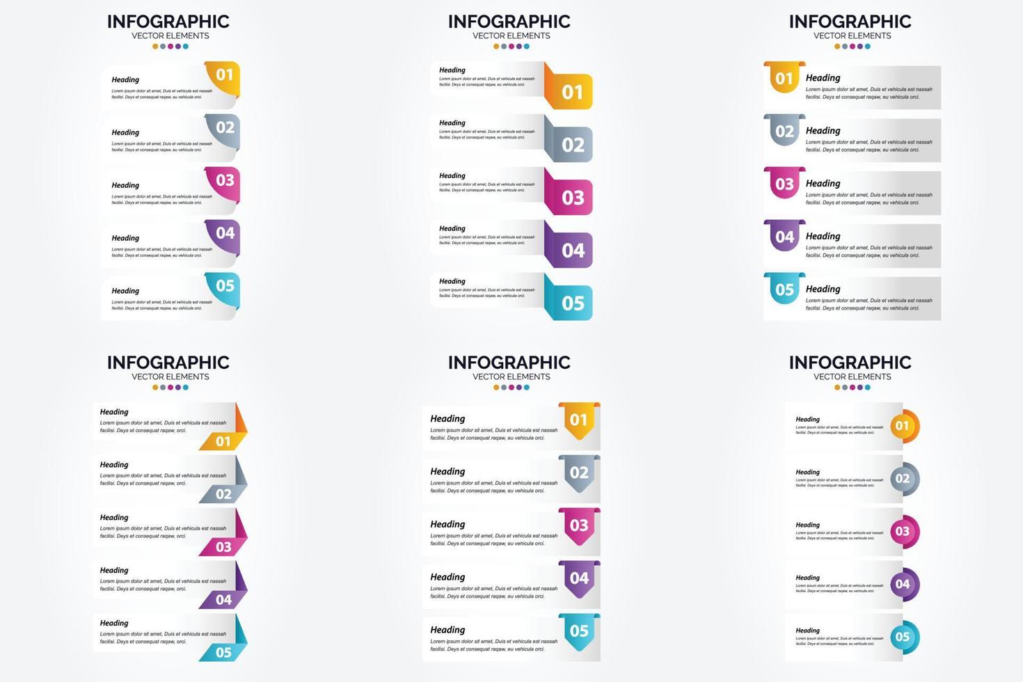 flaches Designset der Vektorillustrations-Infografiken für Werbebroschürenflieger und -zeitschrift vektor