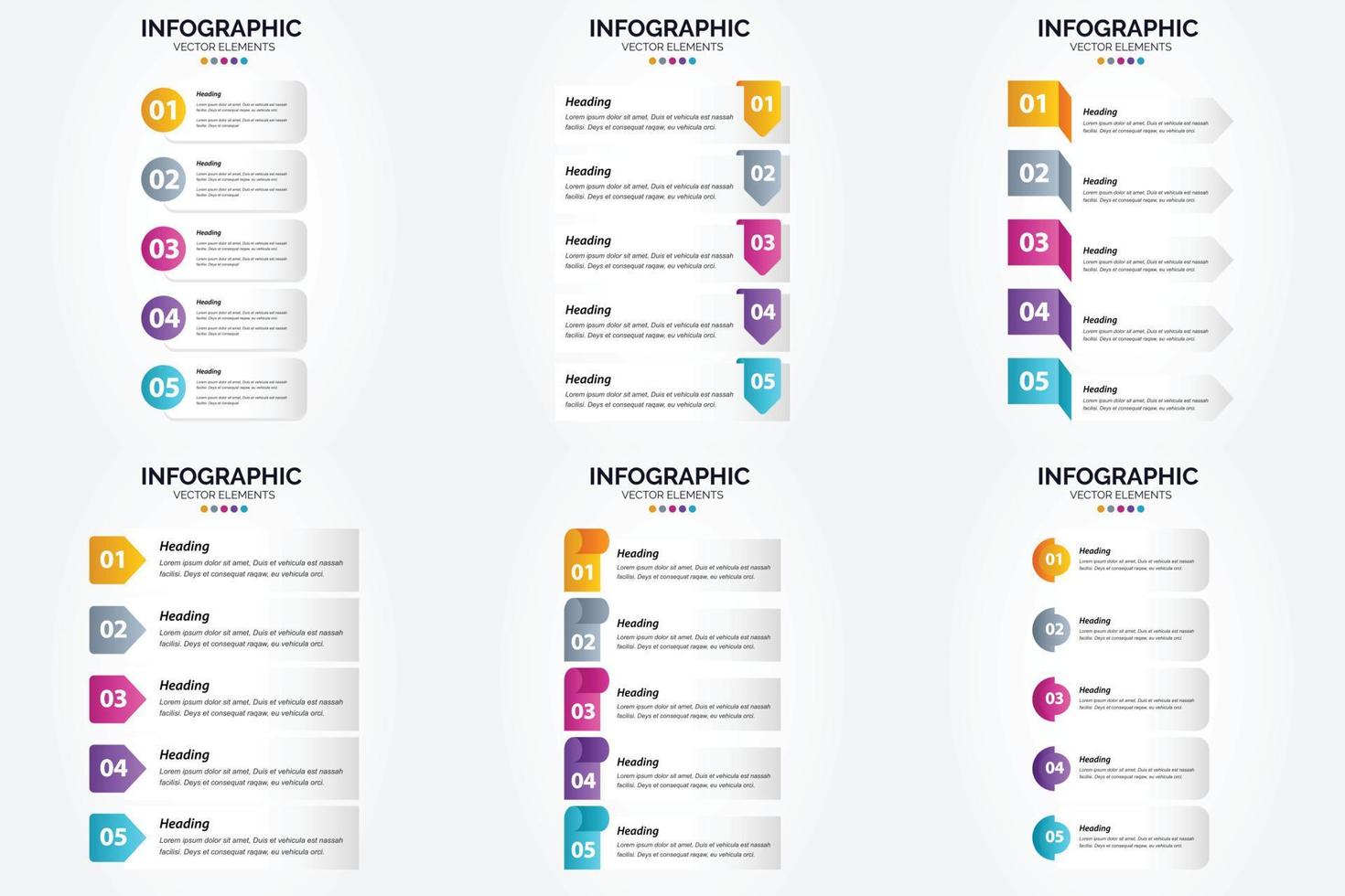 flaches Designset der Vektorillustrations-Infografiken für Werbebroschürenflieger und -zeitschrift vektor