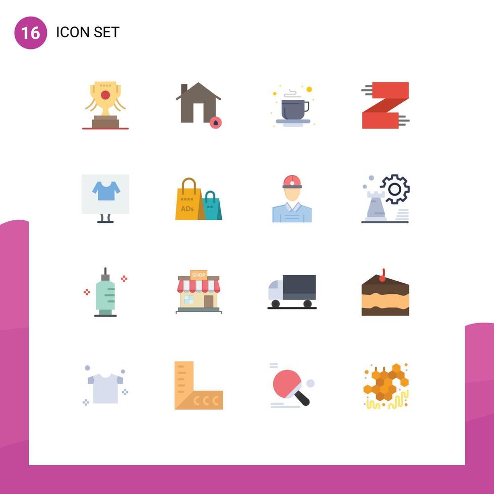 16 kreativ ikoner modern tecken och symboler av kläder Skodon kopp kläder affär Tillbehör redigerbar packa av kreativ vektor design element