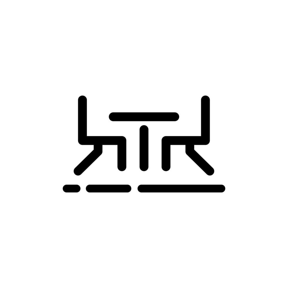 Tischstuhl-Vektorsymbol, geeignet für Ihre Designanforderungen, Logos, Illustrationen, Animationen usw. vektor