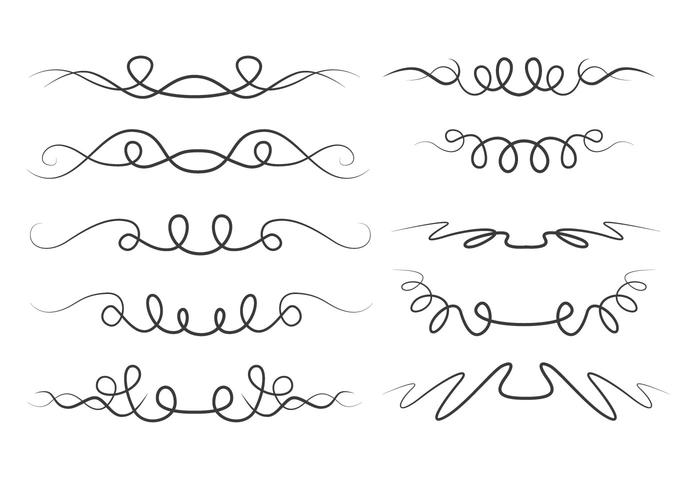 squiggle line set vektor