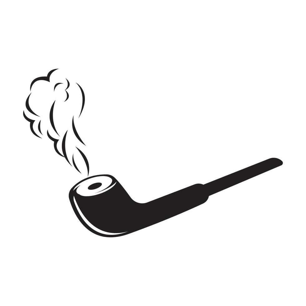 rökning rör ikon logotyp vektor design