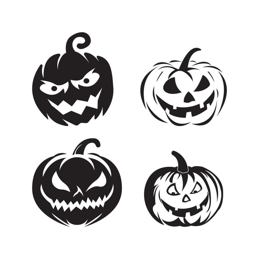 Halloween-Symbol-Logo-Vektor-Design-Vorlage vektor