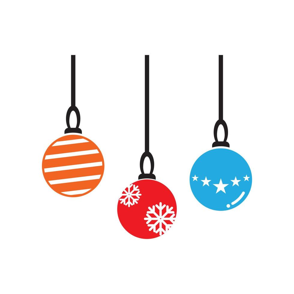 Weihnachtsglocken und Ornamente Symbol Logo, Vektordesign vektor