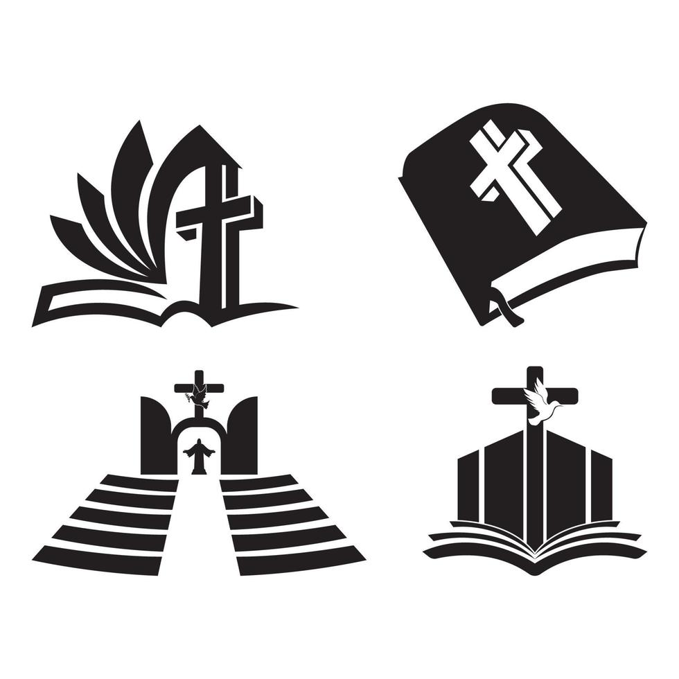 Kirche-Logo-Vorlage Vektor-Symbol-Illustration vektor