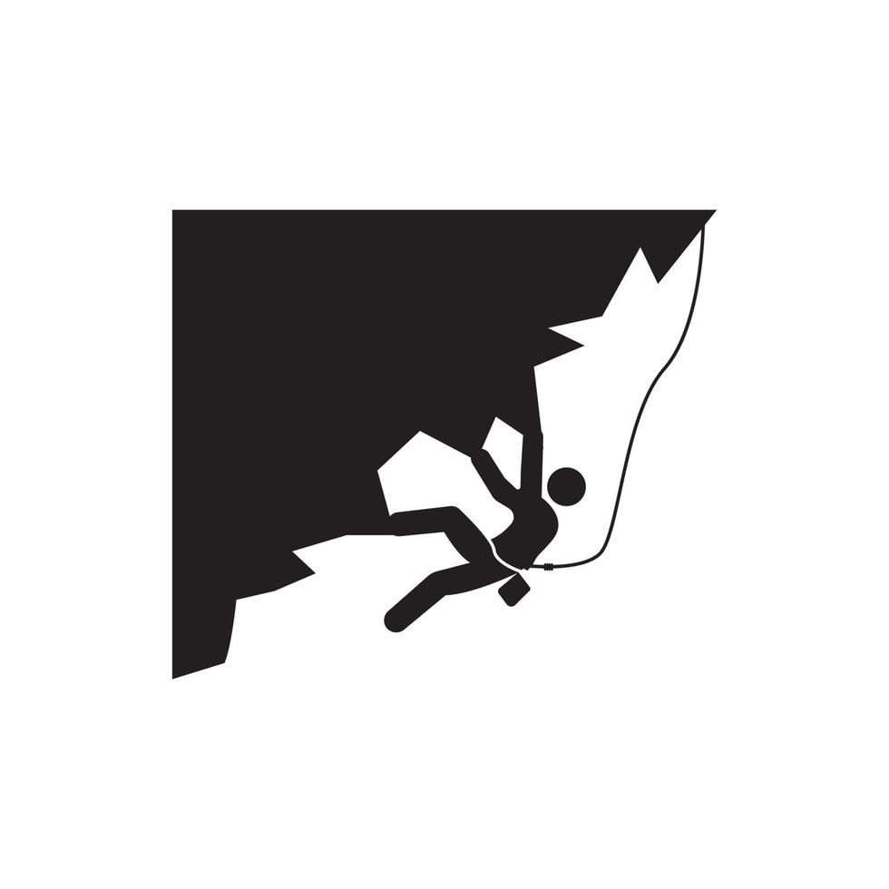 sten klättrande ikon vektor illustration logotyp
