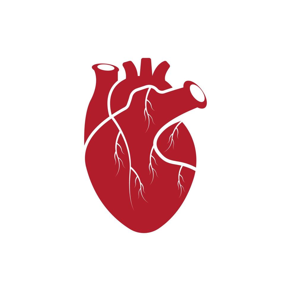 mänsklig hjärta logotyp medicinsk kardiologi vektor ikon illustration
