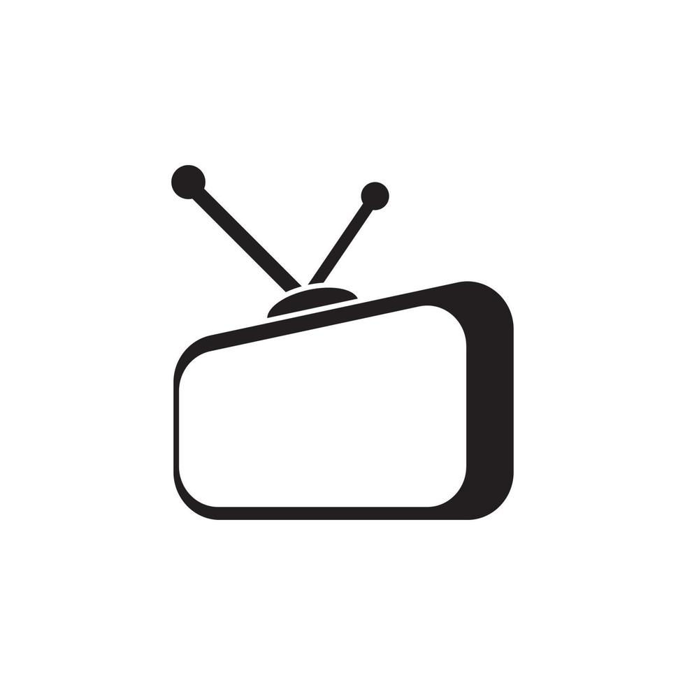 TV-logotyp design platt ikon vektor