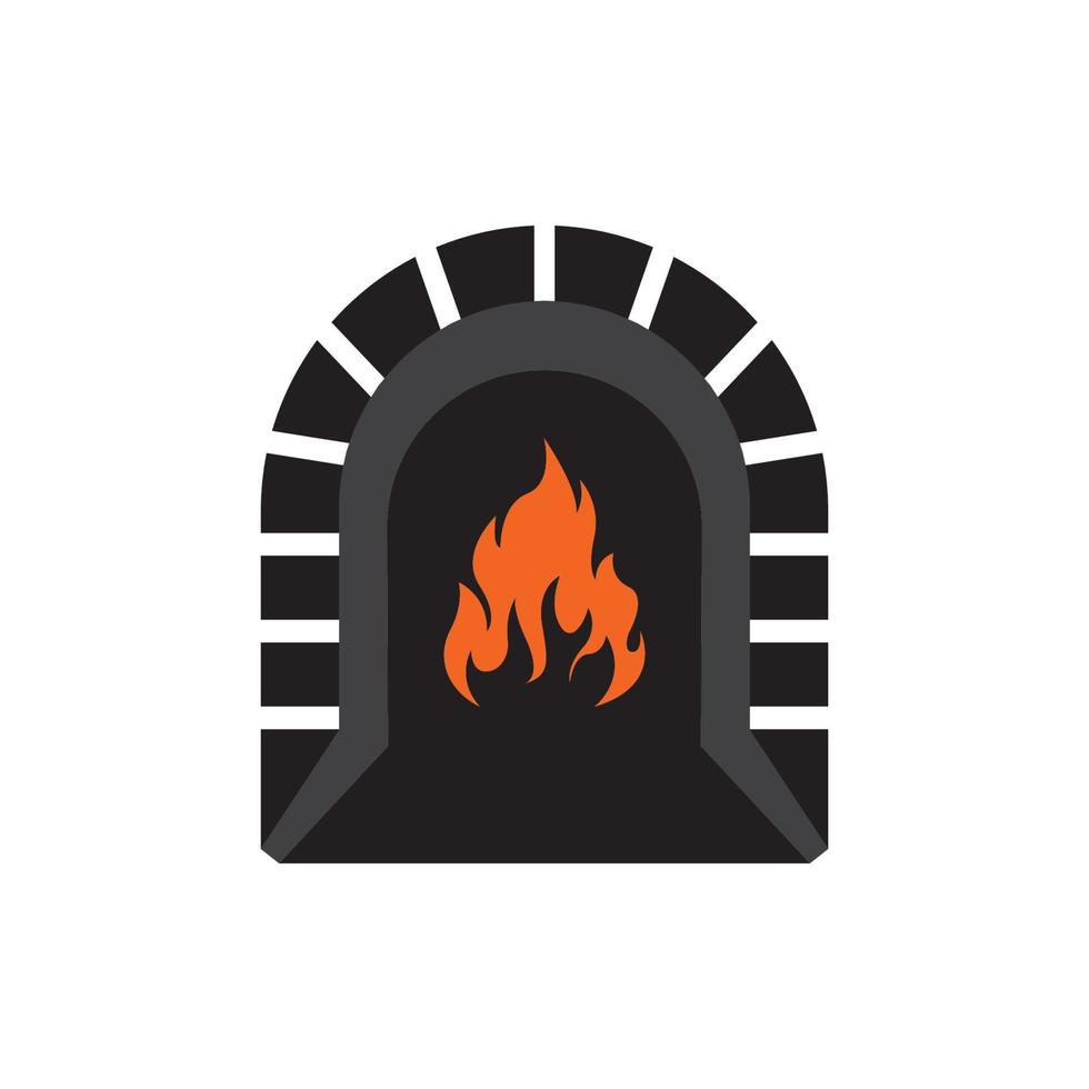 Feuerofen-Symbol-Logo-Vektor-Design vektor