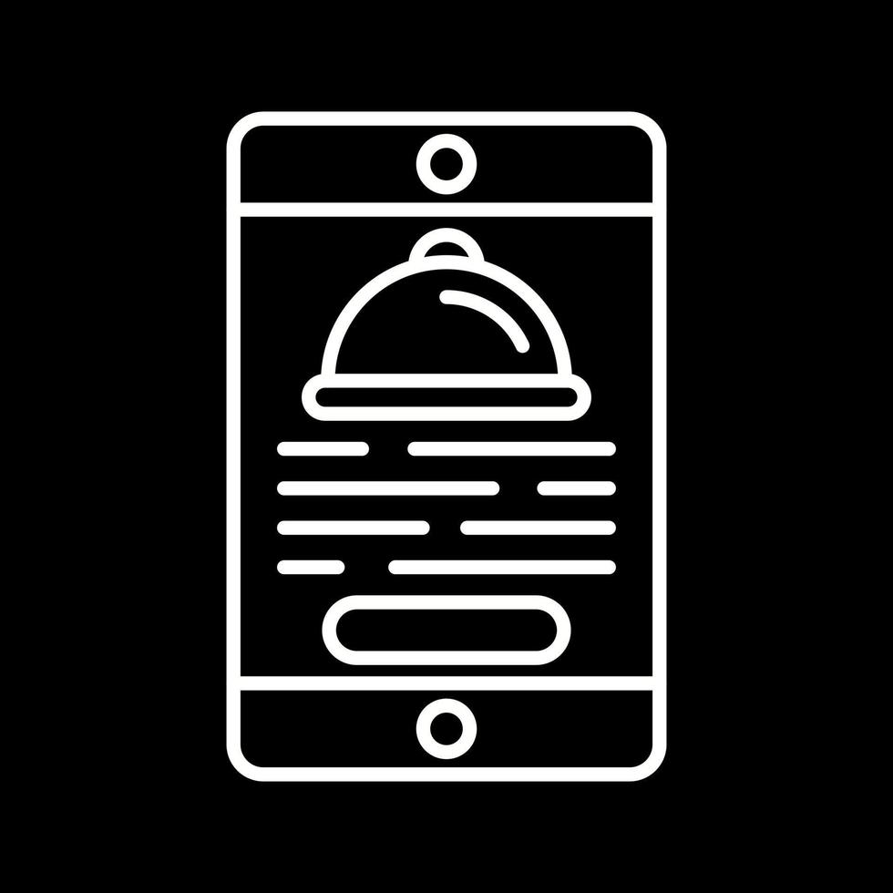 Vektorsymbol für die Lebensmittel-App vektor