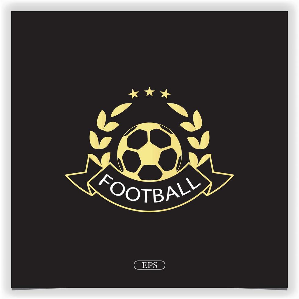 Luxus Gold Fußball Logo Premium elegante Vorlage Vektor eps 10