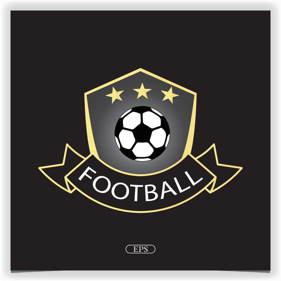 Luxus Gold Fußball Logo Premium elegante Vorlage Vektor eps 10