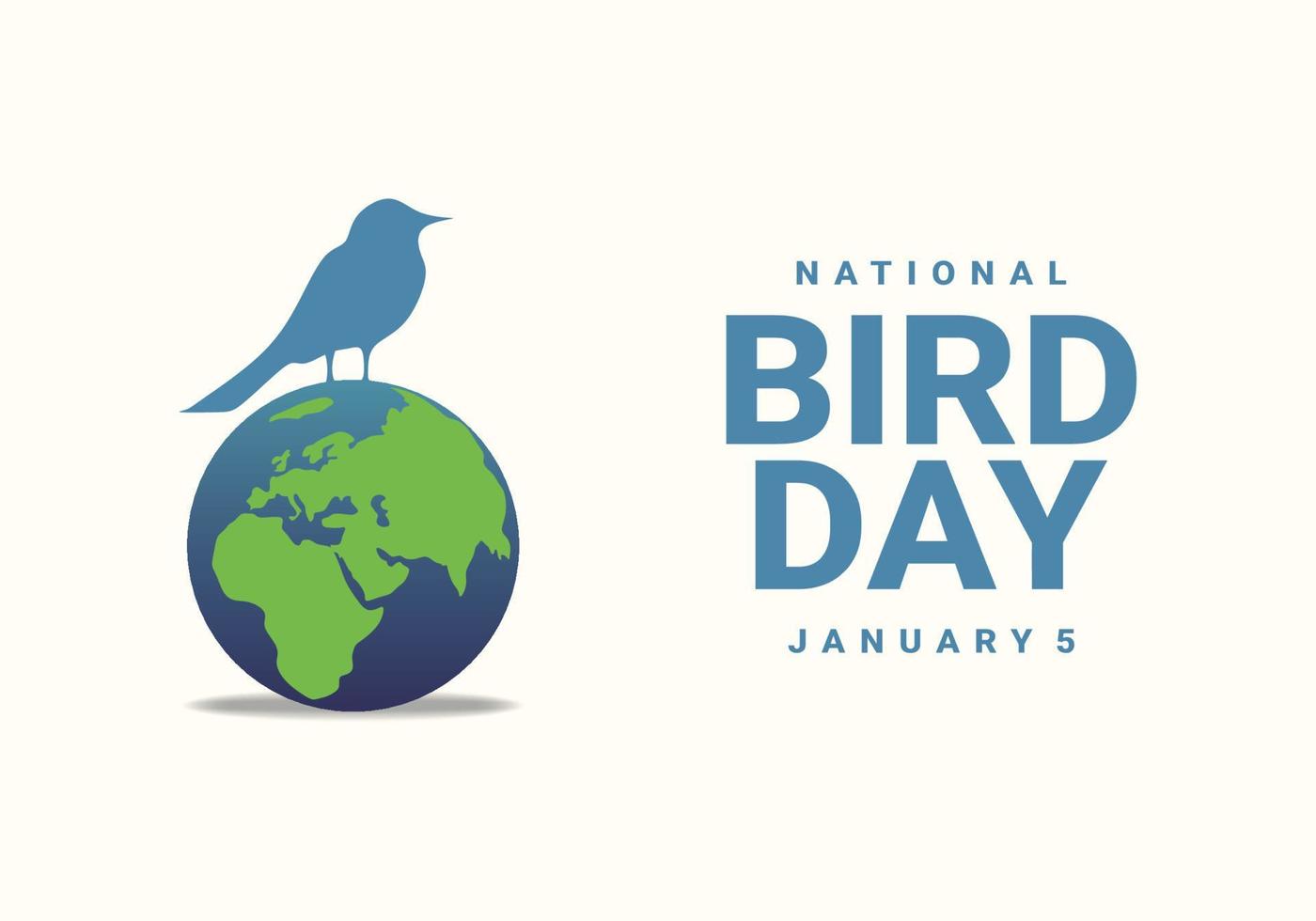 nationaler vogeltag hintergrund gefeiert am 5. januar. vektor