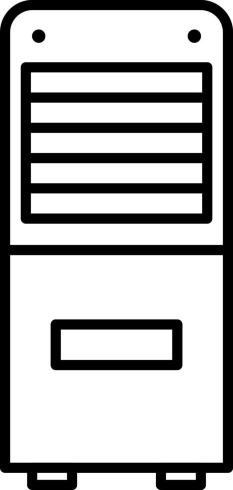 Symbol für die Linie der mobilen Klimaanlage vektor