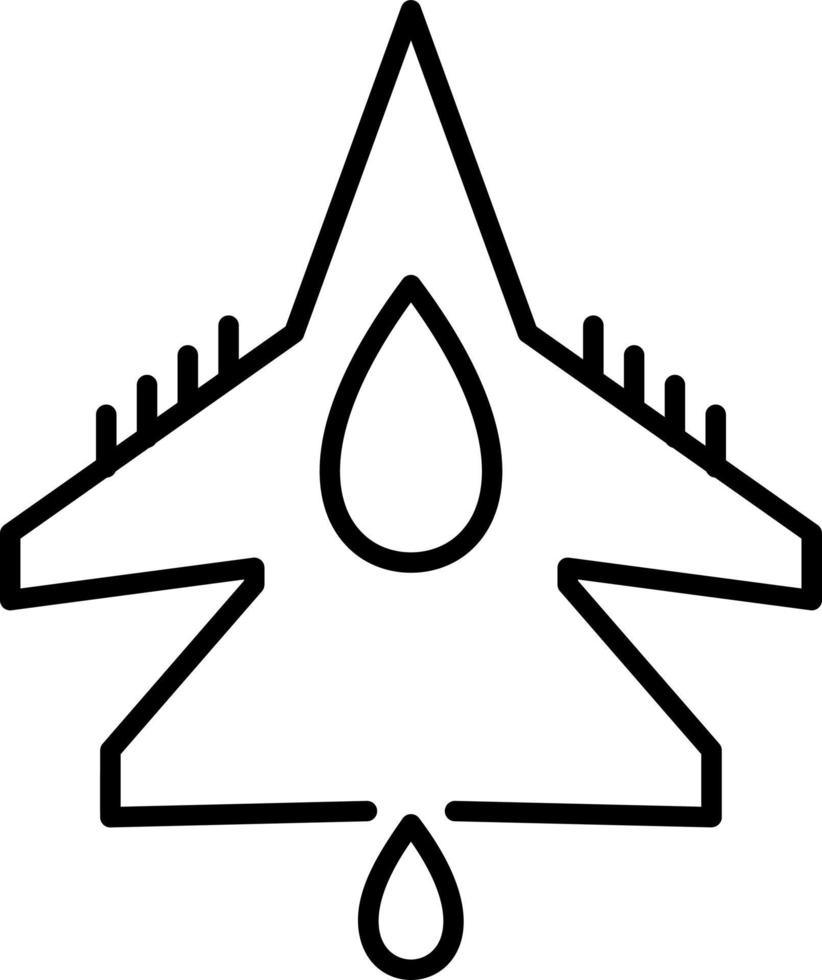 Symbol für Kampfjet-Linie vektor