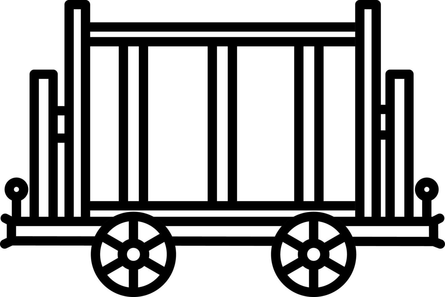 vagn linje ikon vektor