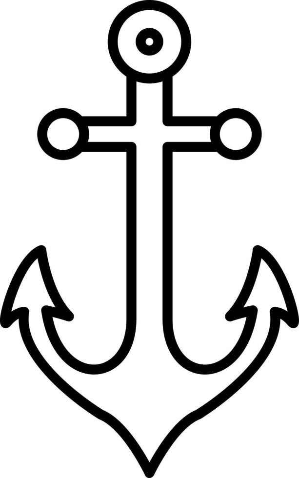 Symbol für die Ankerlinie vektor