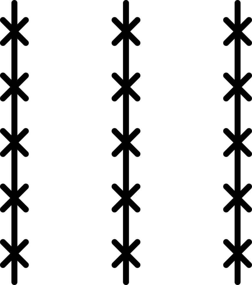 Symbol für spitze Drahtlinie vektor
