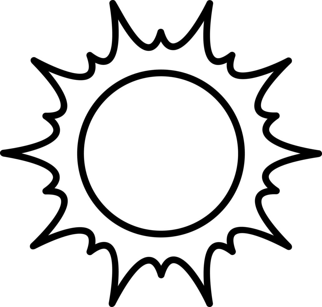 Symbol für die Sonnenlinie vektor